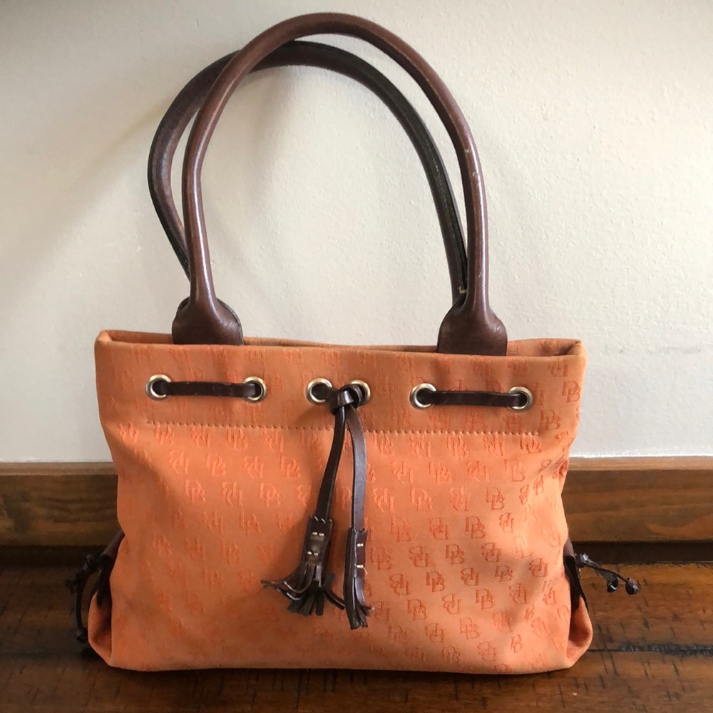 Dooney & Bourke Orange and Brown Tote